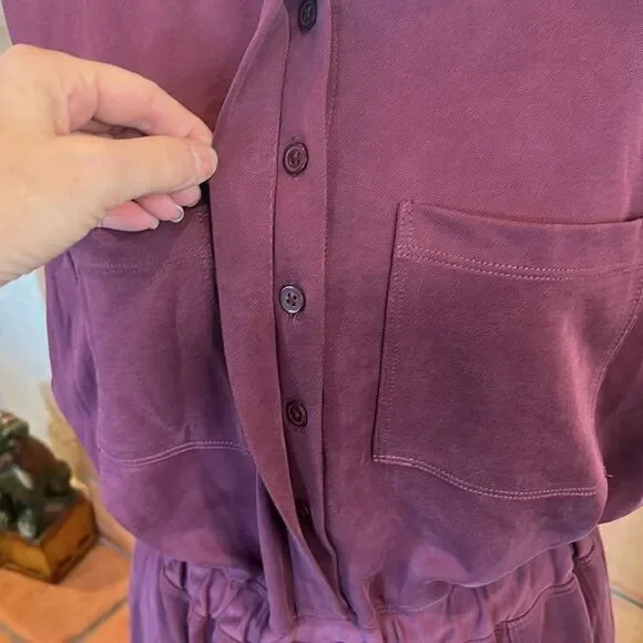 Lou & Grey Sandwashed Midi Pocket Shirtdress, size S - Picture 3 of 12